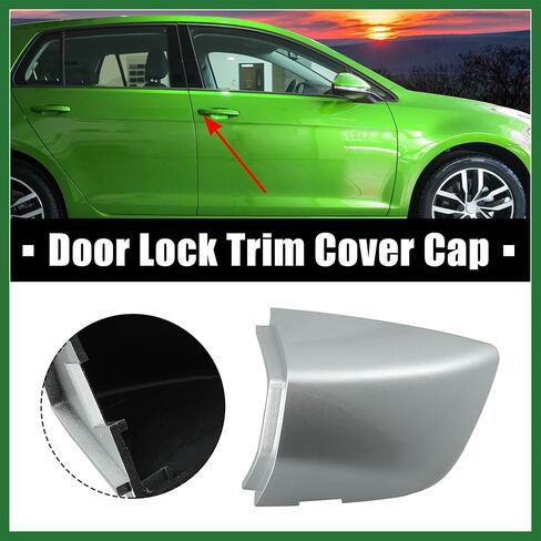 Motoforti Silver Tone Front Driver Left Door Handle Cover for Volkswagen Golf GTI 2010-2014 Passat 2012-2019 1K8837879 1K8-837-879-GR-U Long-Lasting in Saudi Arabia