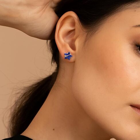 Gempires نجمة أقراط للنساء الذهب سلك ملفوفة مجوهرات الأحجار الكريمة الأصلية هيبوالرجينيك اليدوية الكريستال السماوية جوهرة الأقراط هدية لها in Kuwait