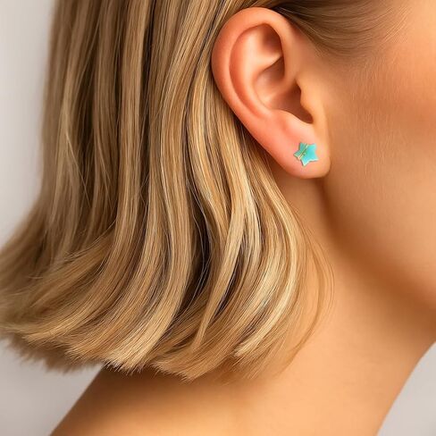Gempires نجمة أقراط للنساء الذهب سلك ملفوفة مجوهرات الأحجار الكريمة الأصلية هيبوالرجينيك اليدوية الكريستال السماوية جوهرة الأقراط هدية لها in Saudi Arabia