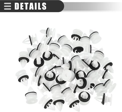 Motoforti Car Door Trim Panel Push Clips Pillar Retainer, for Chevrolet Suburban 1500 07-14, Plastic, No.11519031/11561854/15931605, White, 25 Pcs in Saudi Arabia