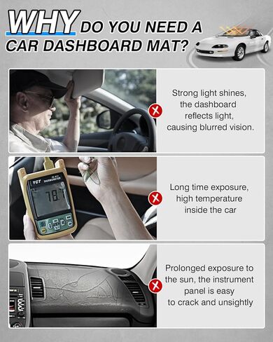 Cartist Dash Cover Fits for Mazda 3 Sedan/Hatchback/MazdaSpeed3 2010 2012 2013 Accessories Dashboard Cover Mat Anti-Slip Pad Carpet Anti-Glare(Suede Material Black) in Kuwait