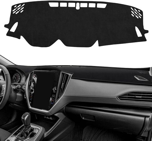 غطاء لوحة القيادة Cartist يناسب Mazda 3 Sedan/Hatchback/MazdaSpeed3 2010 2012 2013 ملحقات غطاء لوحة القيادة حصيرة مضادة للانزلاق وسادة السجاد المضادة للوهج (مادة الجلد السويدي أسود) in Kuwait