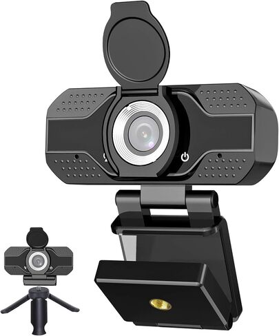 4K 2K 1080P HD Webcam with Microphone, Noise Cancellation, Privacy Cover, Wide-Angle Lens, Auto Light Correction, Plug & Play USB Webcam for Laptop, Desktop, PC, Zoom, Skype, Stream in Saudi Arabia