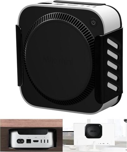 Mac Mini M1 M2 Mount, Mac Mini Mount Behind Monitor,for Mac Mini 2011 to 2023 M2 Pro,Mac Mini Under Desk Steel Mount, Heat Dissipation Design Anti-Scratch,Wall Mount PC Under Desk Mount in Kuwait