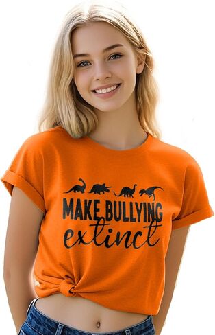 Unity Day Orange Shirts for Teen Girls or Boys Bullying Make Extinct T-Shirt Youth No Bullying Tee in Saudi Arabia