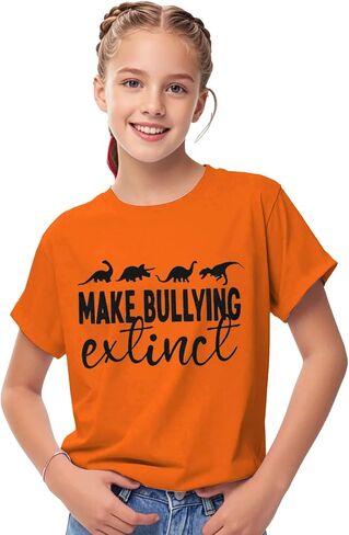 Unity Day Orange Shirts for Teen Girls or Boys Bullying Make Extinct T-Shirt Youth No Bullying Tee in Saudi Arabia