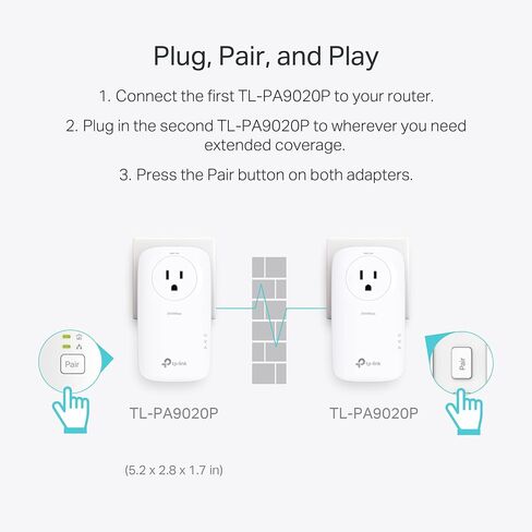 TP-Link Powerline Wi-Fi 6 Extender TL-WPA7817-يشمل AV1000 Powerline Ethernet Adapter و AX1500 Dual-Band Wi-Fi Extender-Gigabit Ethernet Port-EasyMesh Compatible-Slip و Pair and Play in Kuwait