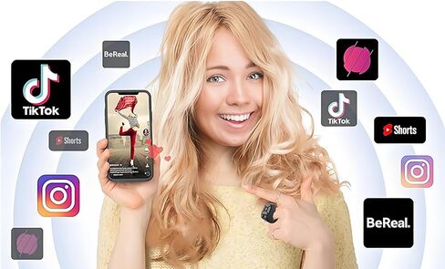 الإصبع القابل لإعادة الشحن اللاسلكي بلوتوث عن بعد حلقة التمرير ، RC صفحة Turner Music Video Camera مصراع لـ iPhone Android (Pink) in Kuwait