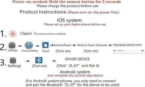 الإصبع القابل لإعادة الشحن اللاسلكي بلوتوث عن بعد حلقة التمرير ، RC صفحة Turner Music Video Camera مصراع لـ iPhone Android (Pink) in Kuwait