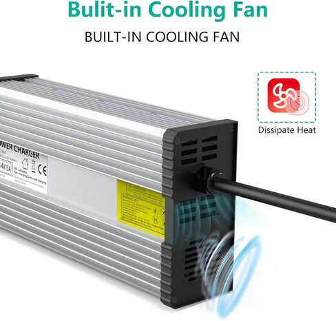 شاحن بطارية LiFePO4 48V 15A، 58.4V LiFePO4 AC - شاحن DC للشحن السريع والحماية الذكية لبطاريات LiFePO4 48V in Kuwait