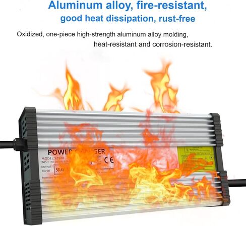 شاحن بطارية LiFePO4 48V 15A، 58.4V LiFePO4 AC - شاحن DC للشحن السريع والحماية الذكية لبطاريات LiFePO4 48V in Kuwait