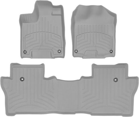 WeatherTech FloorLiner HP Custom Fit Floor Mats for Honda Passport, Pilot - 1st & 2nd Row (44839-1-2IM), Black in Saudi Arabia