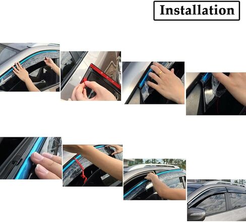 x xotic tech 4X Smoked Tinted Chrome Window Sun Wind Rain Snow Guard Air Deflectors Visors Trims Compatible with Honda Accord Sedan 2013-2017 in Saudi Arabia