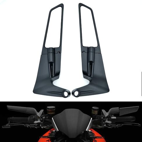 Motorcycle Rear View Mirrors Stealth Mirrors 180° Rotating Compatible with Ninja 400/650 ZX6R/ZX10R CBR250R/CBR500R/CBR650R/CBR1000R / GSXR 600 750 1000 in Saudi Arabia