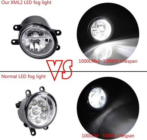 Pair Fog Light Assembly XML LED H8 H11 Light Bulbs Compatible with Toyota Avalon Camry Corolla Highlander Matrix Prius RAV4 Solara Venza Yaris, Lexus GS350 HS250h LX570 RX350 RX450h 2006-2013 in Saudi Arabia