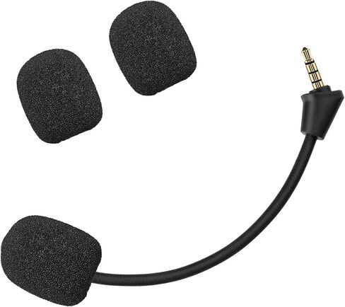MIC استبدال Microphone Boom تناسب Kingston Hyperx Cloud II Cloud Cloud X Cloud X Cloud X Silver 1st الإصدار سماعات الألعاب اللغز ضوضاء 3.5 مم جاك أسود in Kuwait