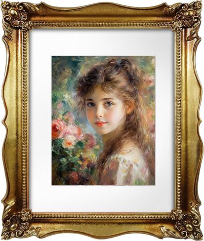 8x10 Picture Frame Blue Photo Frame with Carving Decoration Antique Picture Frames Gift Ideas in Kuwait