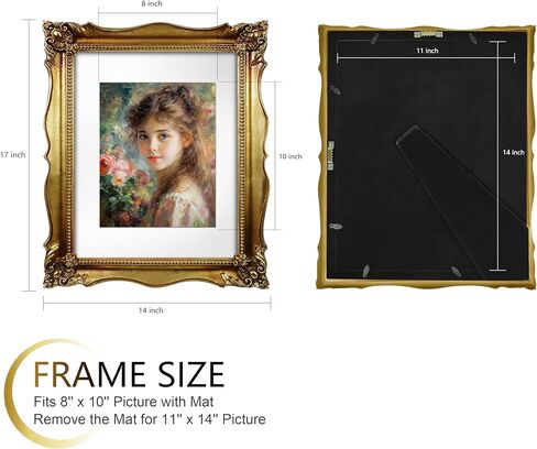 8x10 Picture Frame Blue Photo Frame with Carving Decoration Antique Picture Frames Gift Ideas in Kuwait