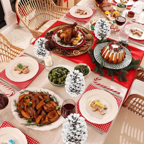 12 قطعة من مخاريط الصنوبر الكبيرة، 3.93-5.51 بوصة، مخاريط الصنوبر الطبيعية للحرف اليدوية لتزيين المنزل وزينة الكريسماس ومستلزمات الطاولة ومستلزمات عيد الميلاد in Kuwait