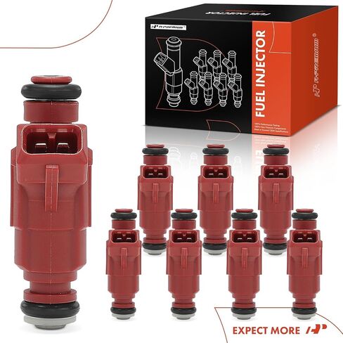 مجموعة A-Premium مكونة من 8 حاقن وقود متوافقة مع مرسيدس بنز C55 AMG 05-06، CL55 AMG 01-02، CLK55 AMG 01-06، E55 AMG 01-02، G55 AMG 03-04، S55 AMG 01-02، SLK55 AMG 07-10، 5.5L، استبدال # 1130780023 in Saudi Arabia