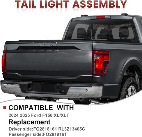 Halogen Tail lights W/Blind Spot Assembly Compatible with 2024 2025 Ford F150 XL/XLT OE Style Rear Light Taillights Replacement for FO2819161 in Saudi Arabia