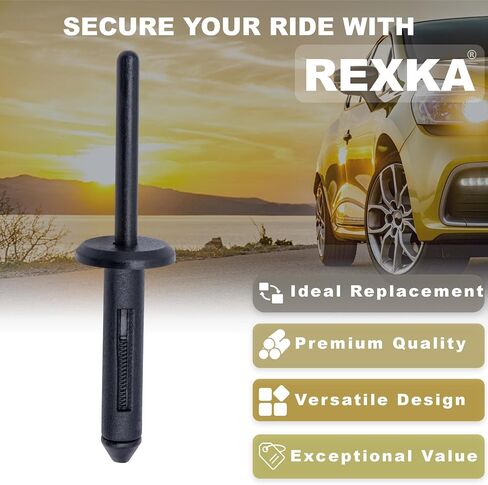 Rexka 25pcs 13/64 Hole Bumper Cover Radiator Support Air Duct Rivet Compatible with GM 15718794 Chrysler 6500898 Chevy GMC Trucks Dodge Cadillac ATS,CT6,Monte Carlo,Challenger,Neon in Saudi Arabia