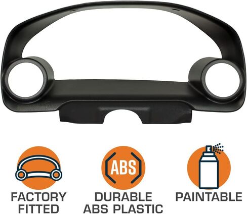 GlowShift Black Dual Cluster Gauge Pod Compatible with Honda Civic 2001-2005 - ABS Plastic - Mounts (2) 2-1/16" (52mm) Gauges to Vehicle's Cluster Bezel in Saudi Arabia