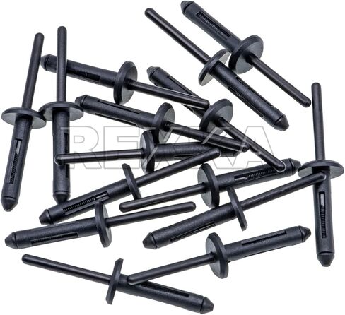 Rexka 25pcs 13/64 Hole Bumper Cover Radiator Support Air Duct Rivet Compatible with GM 15718794 Chrysler 6500898 Chevy GMC Trucks Dodge Cadillac ATS,CT6,Monte Carlo,Challenger,Neon in Saudi Arabia