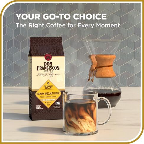 Don Francisco's Premium Vanilla Nut Medium Roast Coffee Coffee - 100 ٪ Arabica Beans ، مثالي للتنقيط ، صب ، والصحافة الفرنسية - مصادر بعناية ، مصنوعة من الأسرة منذ عام 1870 (حقيبة 20 أوقية) in Saudi Arabia
