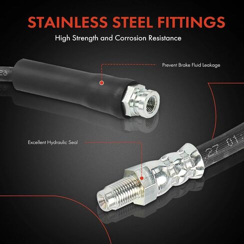A-Premium Front Driver or Passenger Outer Side Brake Hydraulic Hose Compatible with Select Jeep Models - BU Series Renegade 2015 in Saudi Arabia