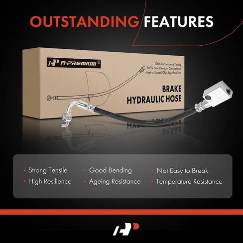 A-Premium Rear Passenger Brake Hydraulic Hose Compatible with Select Infiniti Models - 2003-2008 FX35, 2003-2008 FX45 in Saudi Arabia