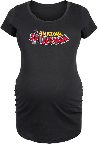 Marvel Spider-Man - شعار التحرير - تي شيرت برسومات برقبة واسعة للحوامل in Saudi Arabia