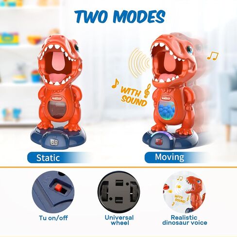 EagleStone T-Rex Dinosaur Shooting Target Game Toys with Air Power Launcher in Saudi Arabia