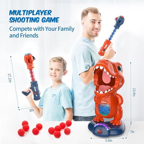 EagleStone T-Rex Dinosaur Shooting Target Game Toys with Air Power Launcher in Saudi Arabia