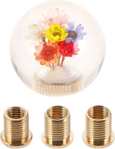 Round Ball Shift Knob Universal Gear Shifter Knob Acrylic Stick Shifter Lever Knob for Automatic and Manual Vehicle with 3 Adapter Multicolor 1 Set in Saudi Arabia