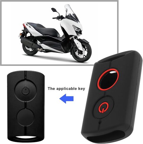 غطاء مفتاح التحكم عن بعد من السيليكون ذو زرين من The Lord of the Tools متوافق مع Yamaha NVX155/QBIX/AEROX/JAUNS/XMAX300 غطاء واقٍ لمفتاح الدراجة النارية in Saudi Arabia