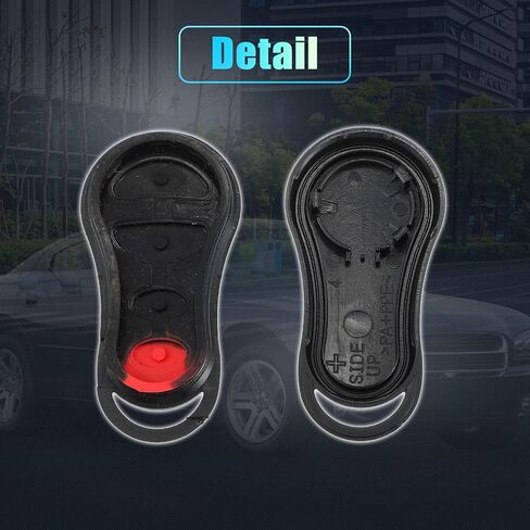 X AUTOHAUX 4 Button Replacement Key Fob Case Keyless Entry Remote Key Shell Cover for Jeep Liberty 2002-2004 for Dodge Stratus 2001-2006 with Blade No Chip in Saudi Arabia