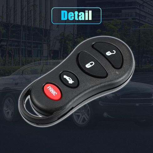 X AUTOHAUX 4 Button Replacement Key Fob Case Keyless Entry Remote Key Shell Cover for Jeep Liberty 2002-2004 for Dodge Stratus 2001-2006 with Blade No Chip in Saudi Arabia
