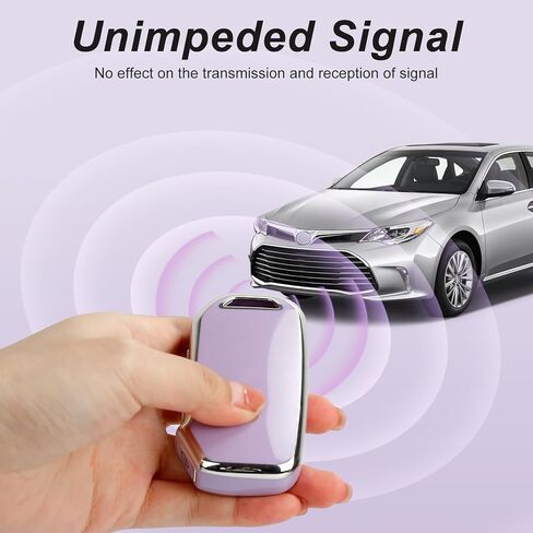 غطاء مفتاح Fob مع حبل بلينغ، متوافق مع Nissan Altima Rogue Sentra Pathfinder Maxima Titan Murano Kicks Soft TPU Smart Key Shell Stand 4 أزرار (أرجواني) in Kuwait