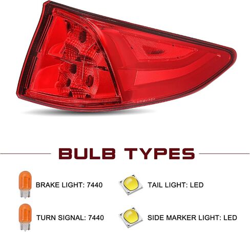 JSBOYAT LED Tail Light Compatible With 2018-2023 Honda Odyssey Rear Taillight Brake Lamp Left Driver Side in Saudi Arabia