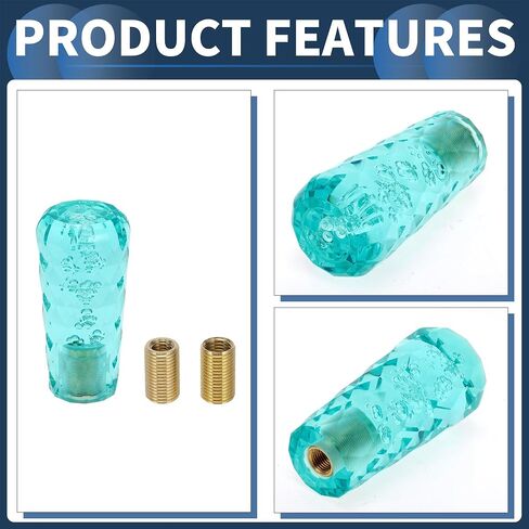 مقبض ناقل الحركة للسيارة، 15 سم عالمي لمقبض ناقل حركة السيارة الأوتوماتيكي واليدوي مع محولين أكريليك أبيض، مجموعة واحدة in Saudi Arabia