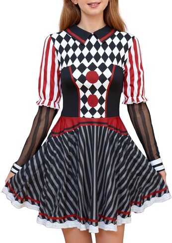 color cosplayer Christmas Dresses for Girls Holiday Outfits Ugly Skater Twirly Long Sleeve Kids Toddler in Kuwait