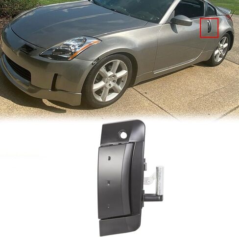 HECASA Exterior Door Handles Compatible with 2003-2009 Nissan 350Z Replacement for 80606-CD01E, 80606-CD01D Black Outside Outer Door Handles (Right Passenger Side) in Saudi Arabia