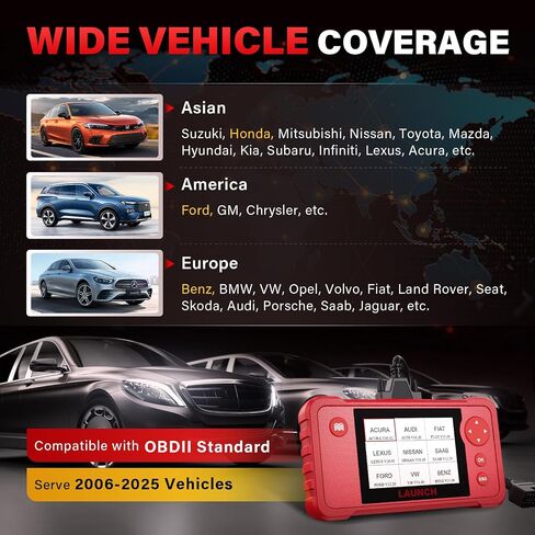 LAUNCH Creader VII+ Automotive OBD2 Scanner Diagnostic Scan Tool Check ABS SRS Transmission and Engine Code Reader in Saudi Arabia