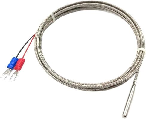 Thermocouple Thread Type K 1~10M Probe Type Shielded Braide Wire Thermocouple Temperature Sensor for Temperature Controller(K Type 5 M) in Saudi Arabia