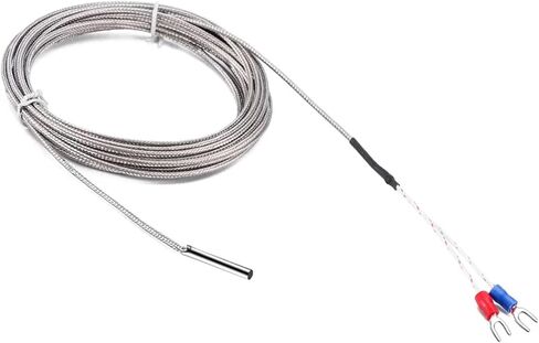 Thermocouple Thread Type K 1~10M Probe Type Shielded Braide Wire Thermocouple Temperature Sensor for Temperature Controller(K Type 5 M) in Saudi Arabia