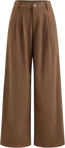 بنطال CIDER نسائي واسع الساق بخصر متوسط ​​كاجوال أنيق in Kuwait