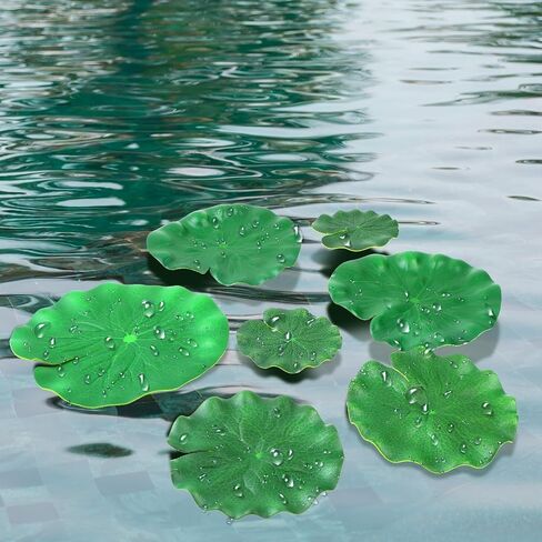 10Pcs Floating Lily Pads for Ponds, 5 Sizes Fake Lily Pads, Artificial Lily Pads for Ponds, Realistic Lotus Leaves Decorative, EVA Foam Lily Pads for Pool Fountain Garden Aquarium Decor in Saudi Arabia