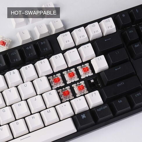 Keychron C1 Pro Wired Custom Mechanical Keyboard, TKL Layout QMK/VIA Programmable OEM Profile Double-Shot PBT Keycaps White LED Backlight with K Pro Brown Switch for Mac Windows Linux in Saudi Arabia