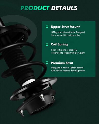 SCITOO Front Complete Struts Spring Assembly Shocks Struts Fits 2005-2009 for Subaru Outback Quick Struts 172566//272566 172565//272565 - Set of 2 in Saudi Arabia